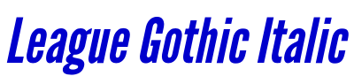 League Gothic Italic font
